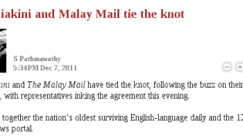 The Mail gets MalaysiaKini - and Rocky, too