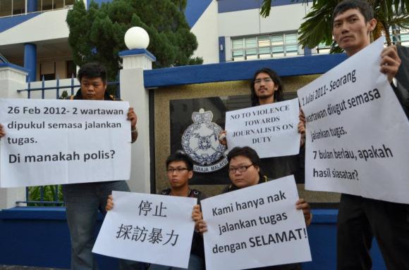 demonstration by penang journalists