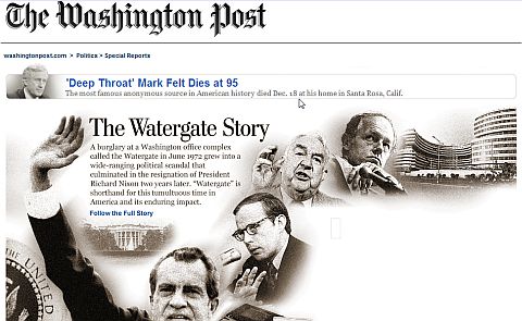 The Watergate exposé by the Washington Post