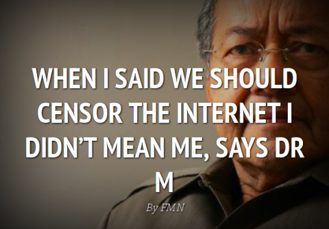 Dr Mahathir's reaction, according to FakeMalaysiaNews