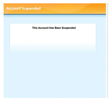 "Account suspended" notice at Chedet.cc earlier today.